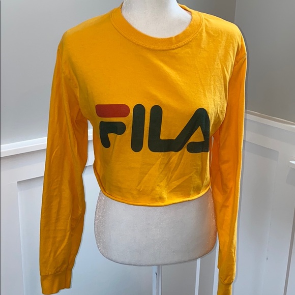 fila crop top yellow